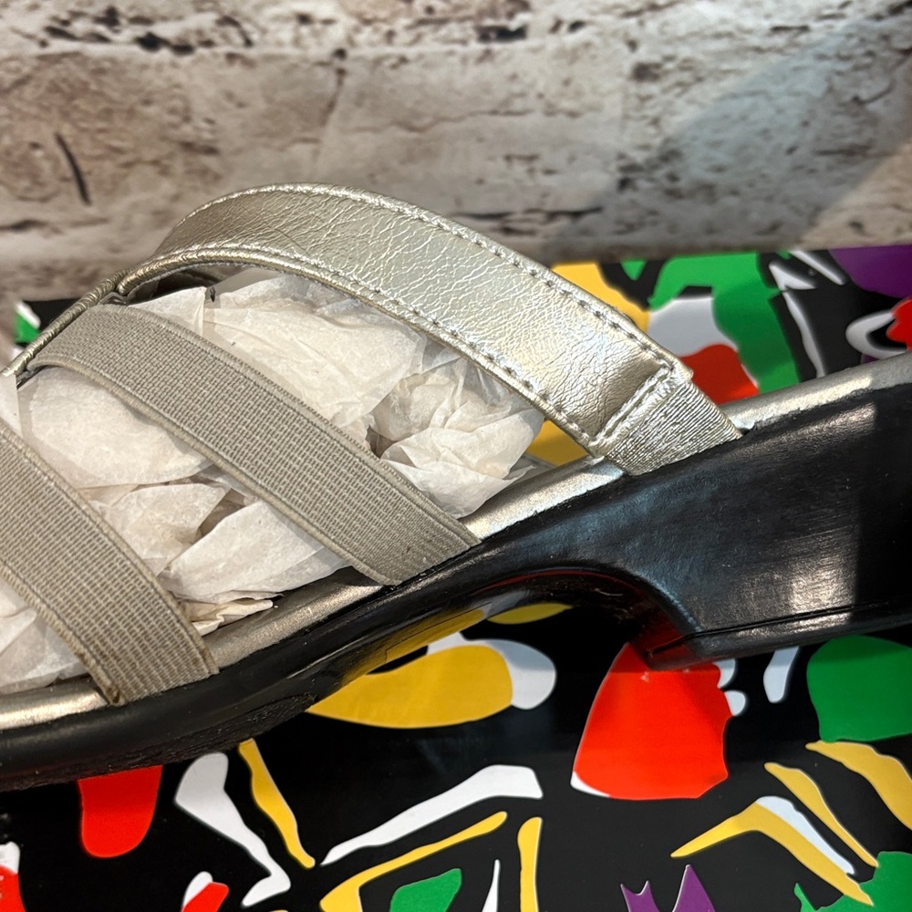 Judith J-Randall Pewter Patent/Gore Sandal - Picture 8 of 14